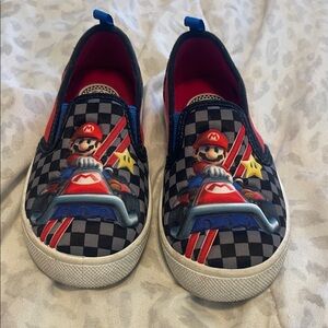 Kids Mario Kart Slip-On Shoes - Black and Red